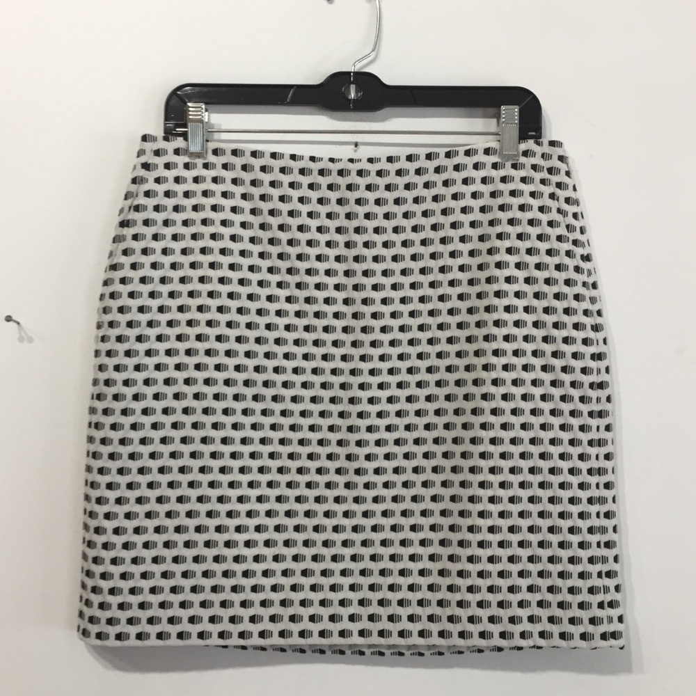 Ann Taylor Loft Black and White Mini Skirt